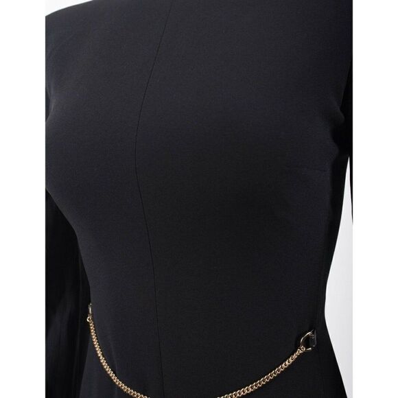 Massimo Dutti Womans Mini Black Dress w Chain Size US 2 EUR 34 NWOT 6614/996 - Picture 4 of 7